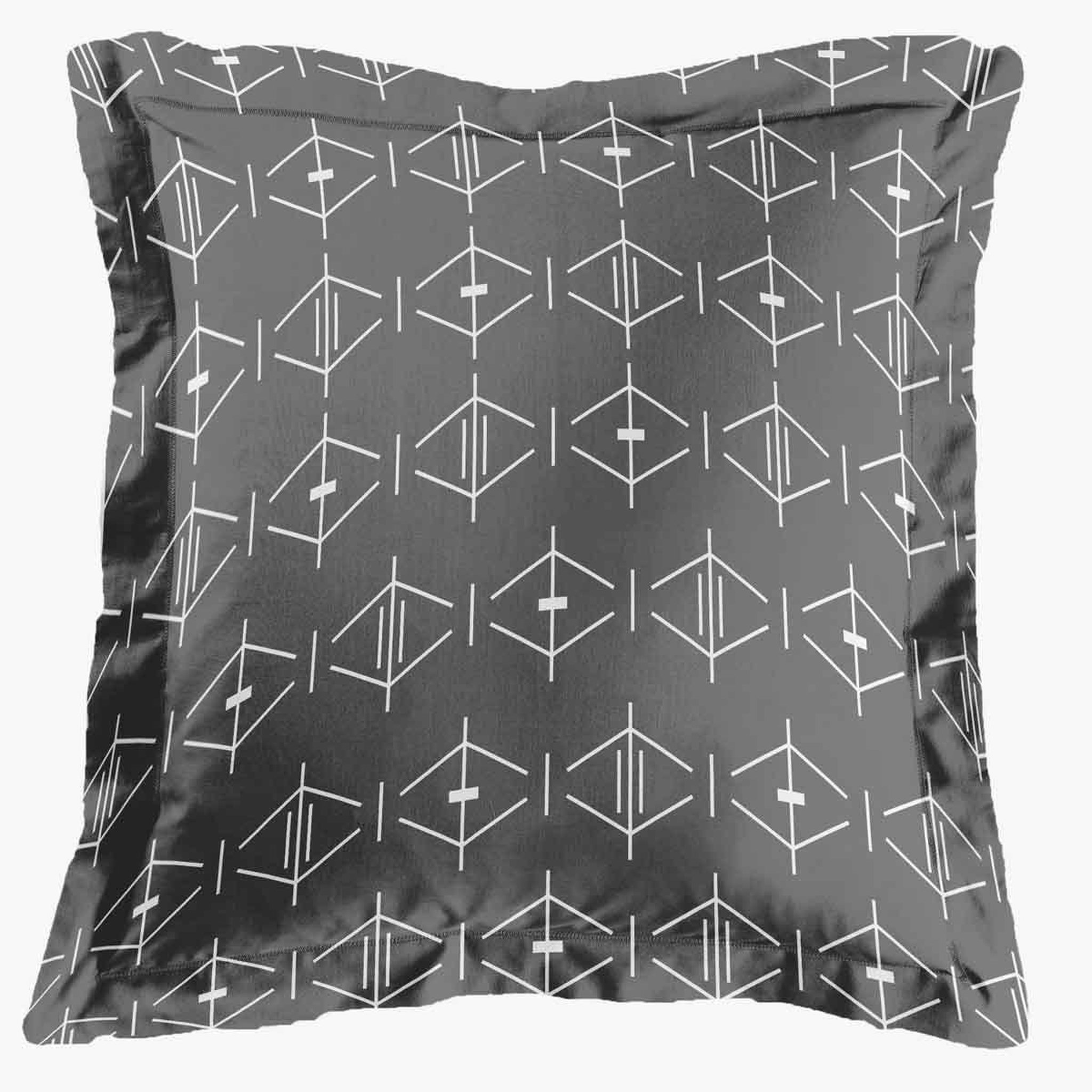 Voir la diapositive 3 : Douceur d'Intérieur Taie d'Oreiller en Coton  Aristide  63x63cm Anthracite