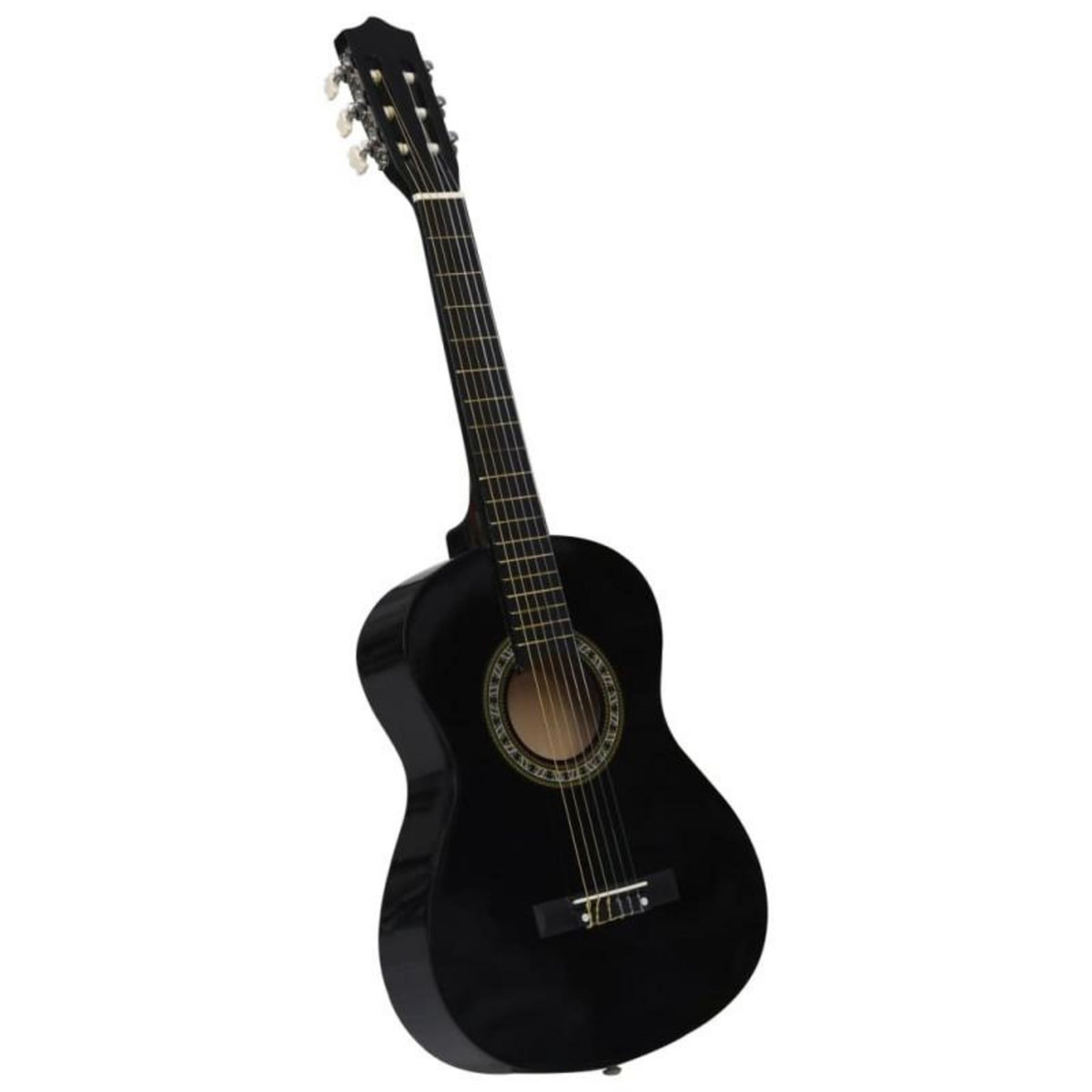 VIDAXL Guitare classique de débutants et enfants Noir 1 2 34