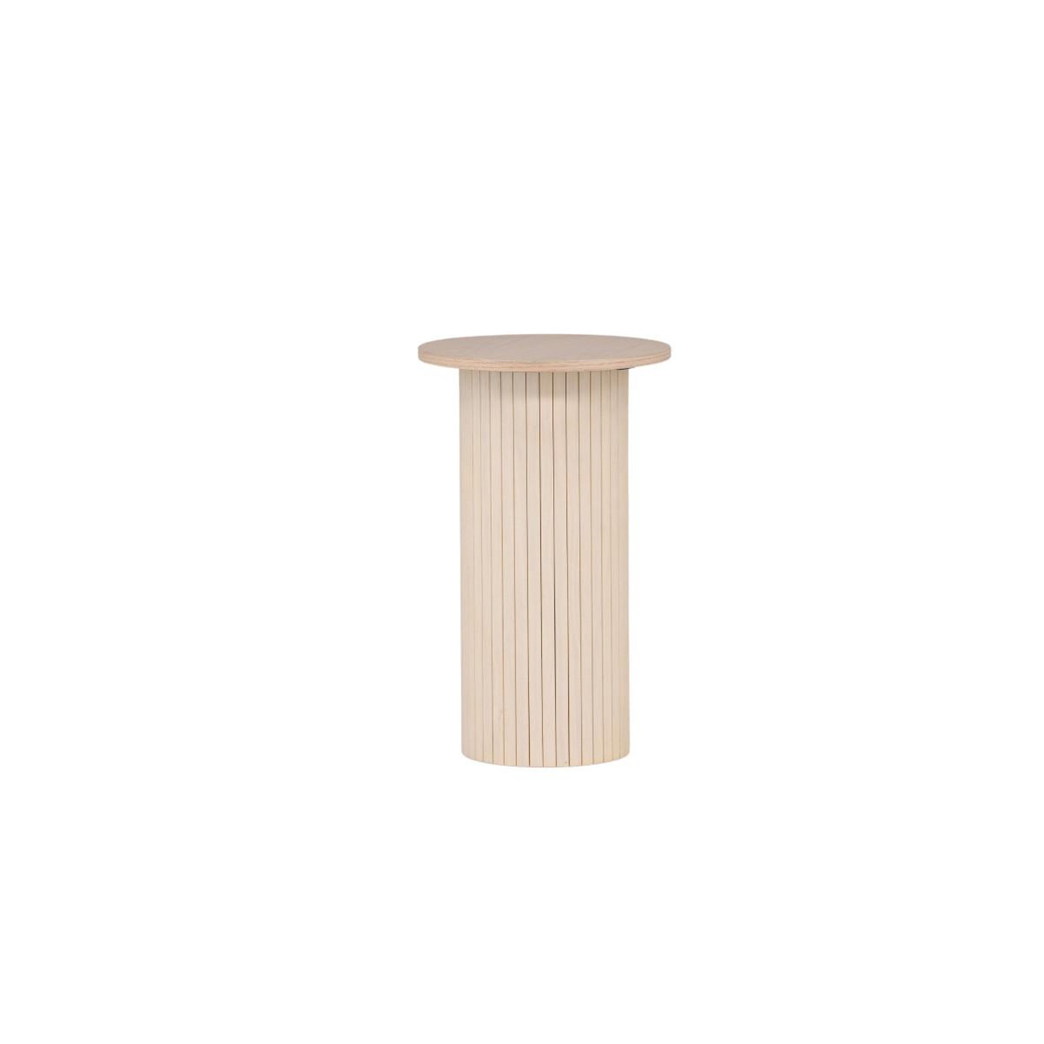 Voir la diapositive 2 : Paris Prix Table d'appoint design nervuré  bianca  65cm naturel