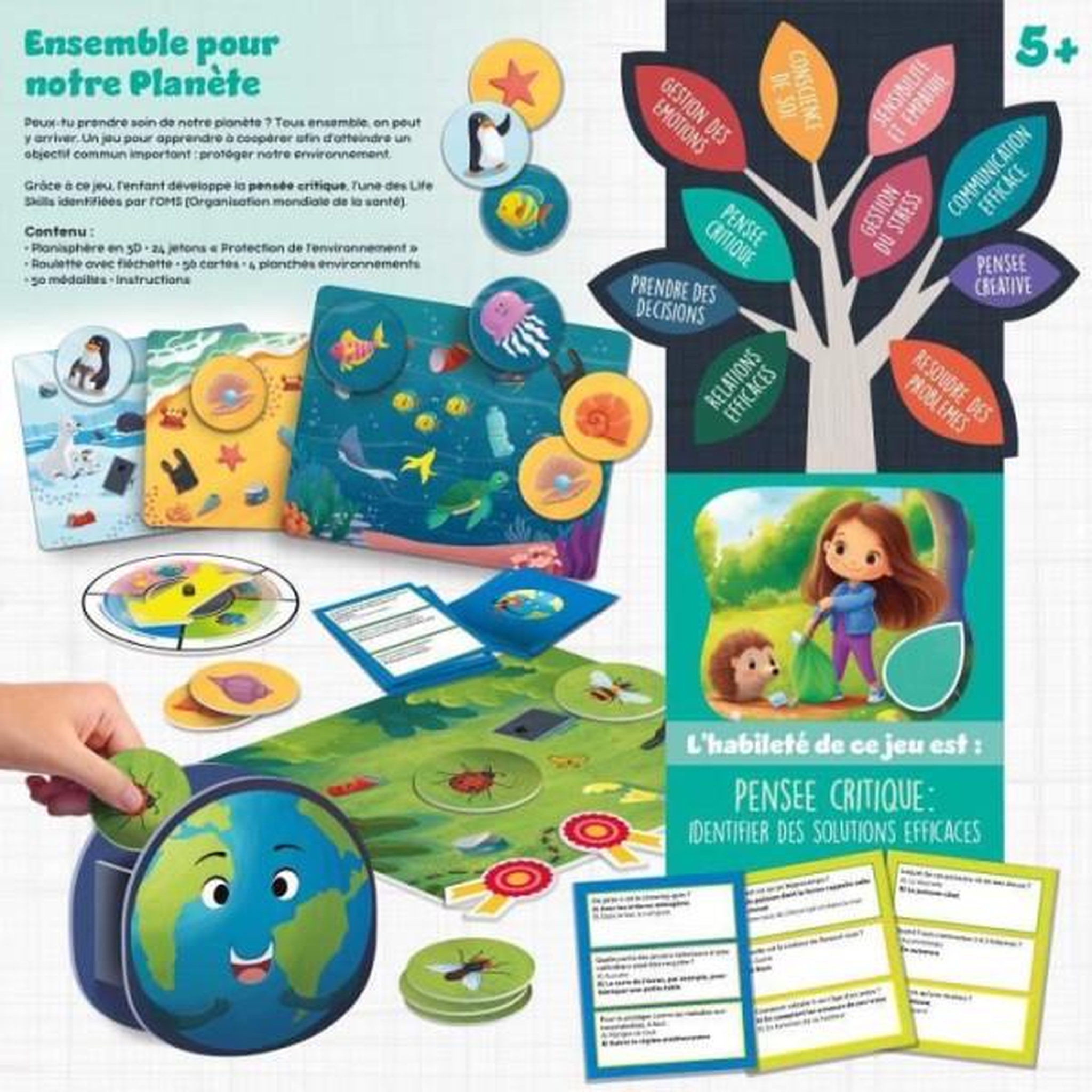 Voir la diapositive 2 : LISCIANI GIOCHI Ensemble pour la planete - Jeu de Plateau - LIFE SKILLS - Plateau illustré