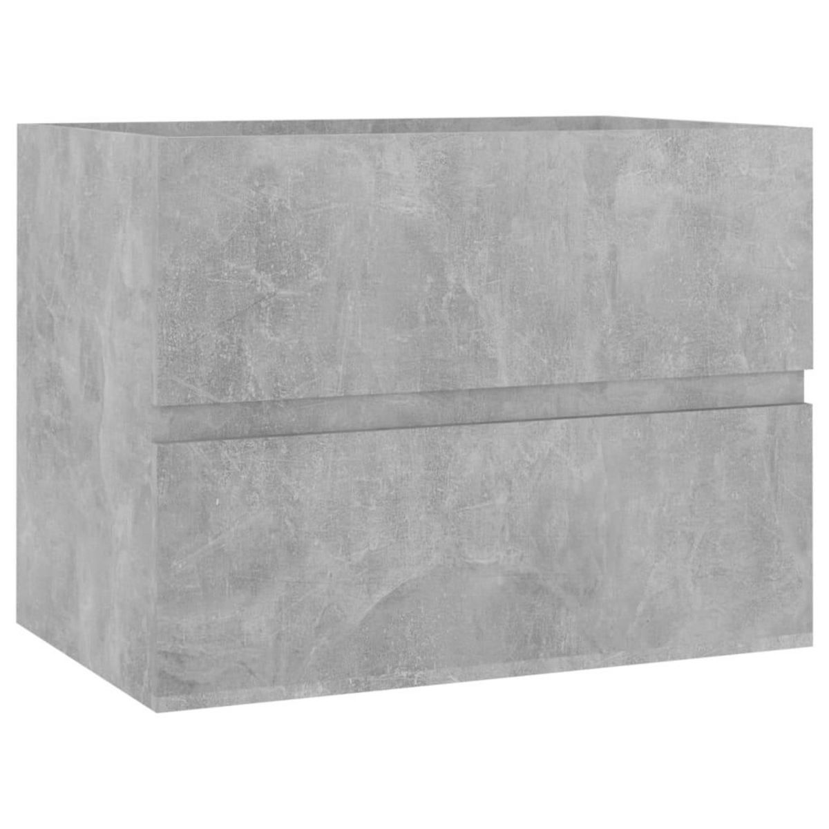 VIDAXL Armoire d'evier avec lavabo integre Gris beton Agglomere