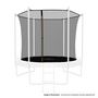 Voir la diapositive 1 : JUMP4FUN Filet intérieur de sécurité pour trampoline avec bouchons hauts de perches et ficelle : ø 8Ft, 6 Perches