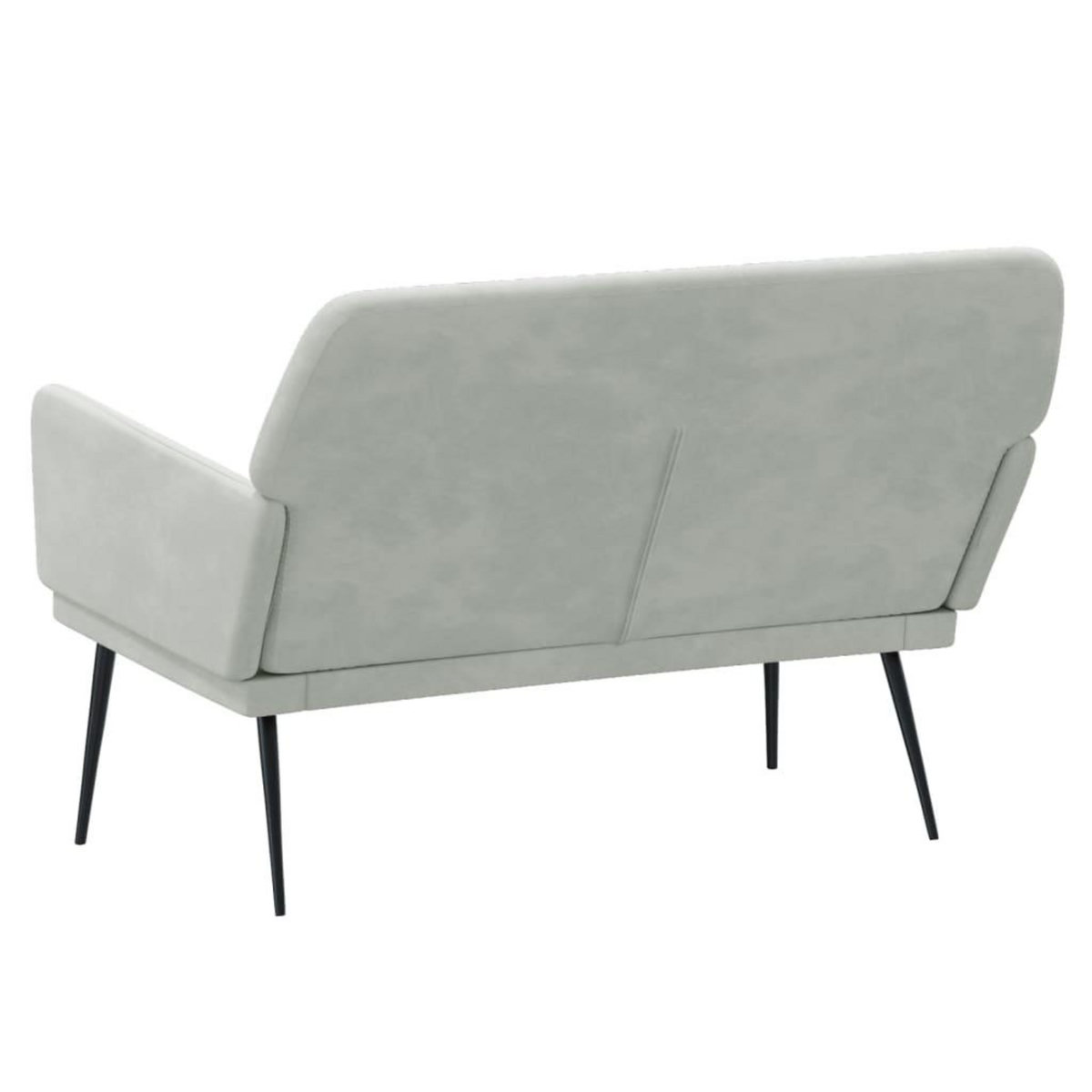 VIDAXL Banc Gris clair 108x79x79 cm Velours