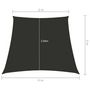 Voir la diapositive 6 : VIDAXL Voile de parasol Tissu Oxford trapeze 2/4x3 m Anthracite