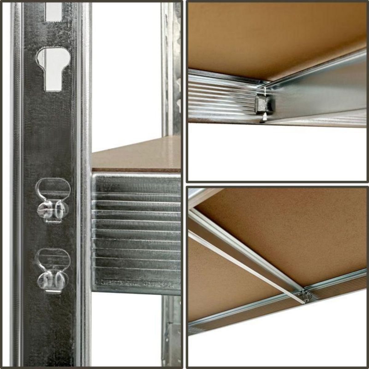 EUROSPEN Etagère de rangement modulable et polyvalente pour atelier, garage cave ...Charges Lourdes -180x150x40cm - Gris