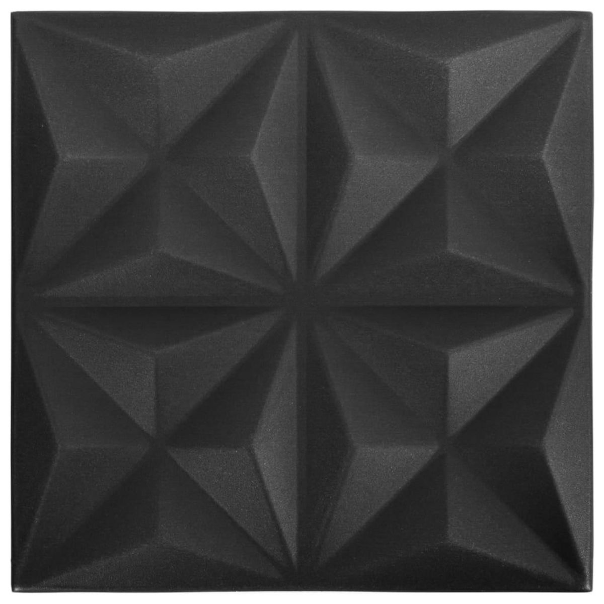 VIDAXL Panneaux muraux 3D 24 pcs 50x50 cm noir origami 6 m^2
