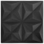 Voir la diapositive 2 : VIDAXL Panneaux muraux 3D 24 pcs 50x50 cm noir origami 6 m^2