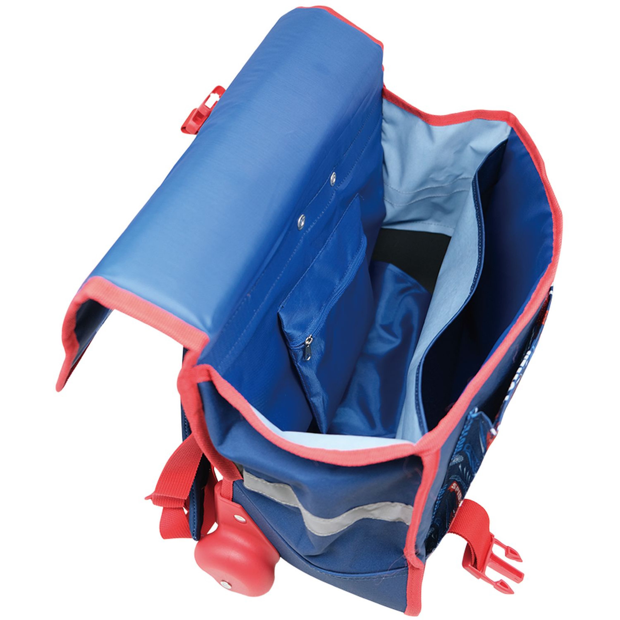 Voir la diapositive 4 : MARVEL Cartable à roulettes bleu Spiderman