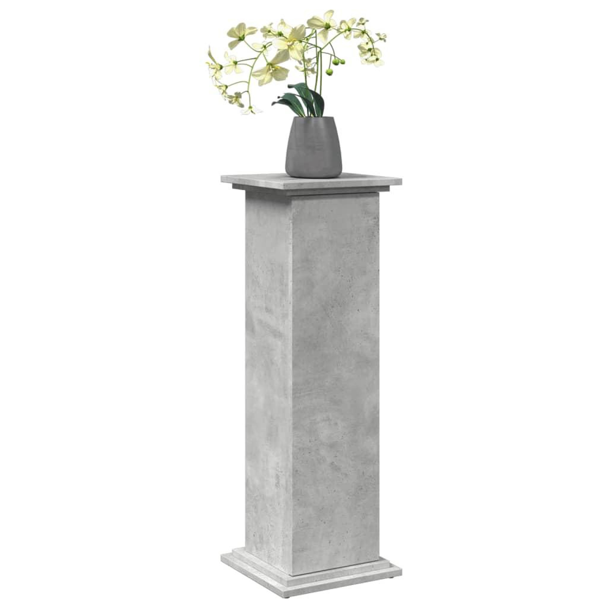 Voir la diapositive 3 : VIDAXL Piedestal avec rangement gris beton 31x30x90 cm bois ingenierie