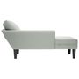 Voir la diapositive 5 : VIDAXL Fauteuil long et coussin et accoudoir droit gris clair velours