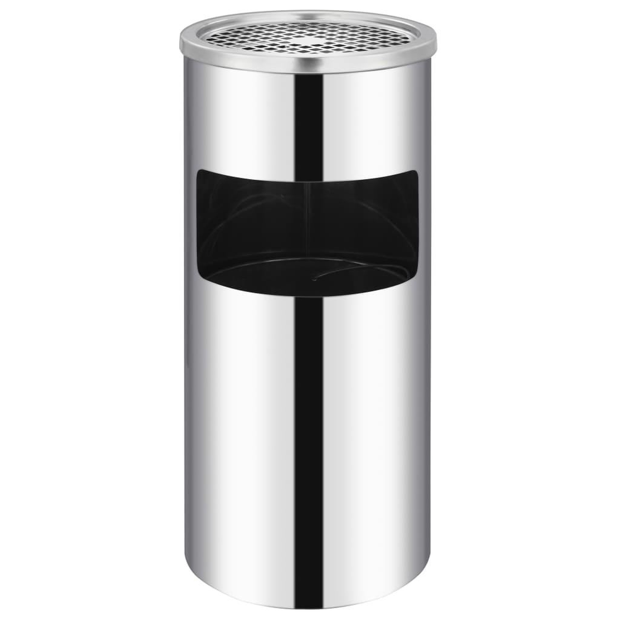Voir la diapositive 2 : VIDAXL Poubelle a cendrier murale Acier inoxydable 26 L