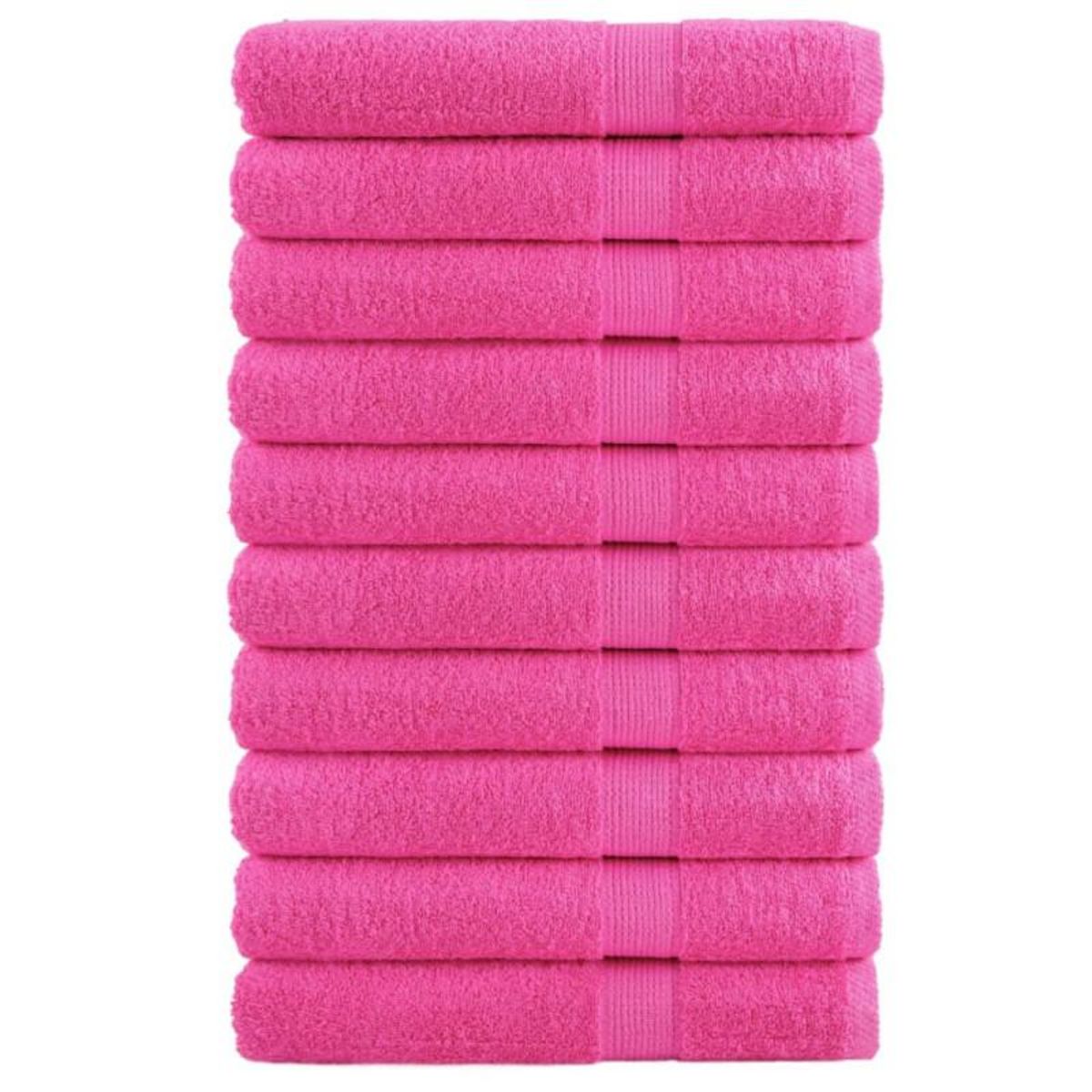 VIDAXL Serviettes de sauna de qualité supérieure SOLUND 10 pcs rose