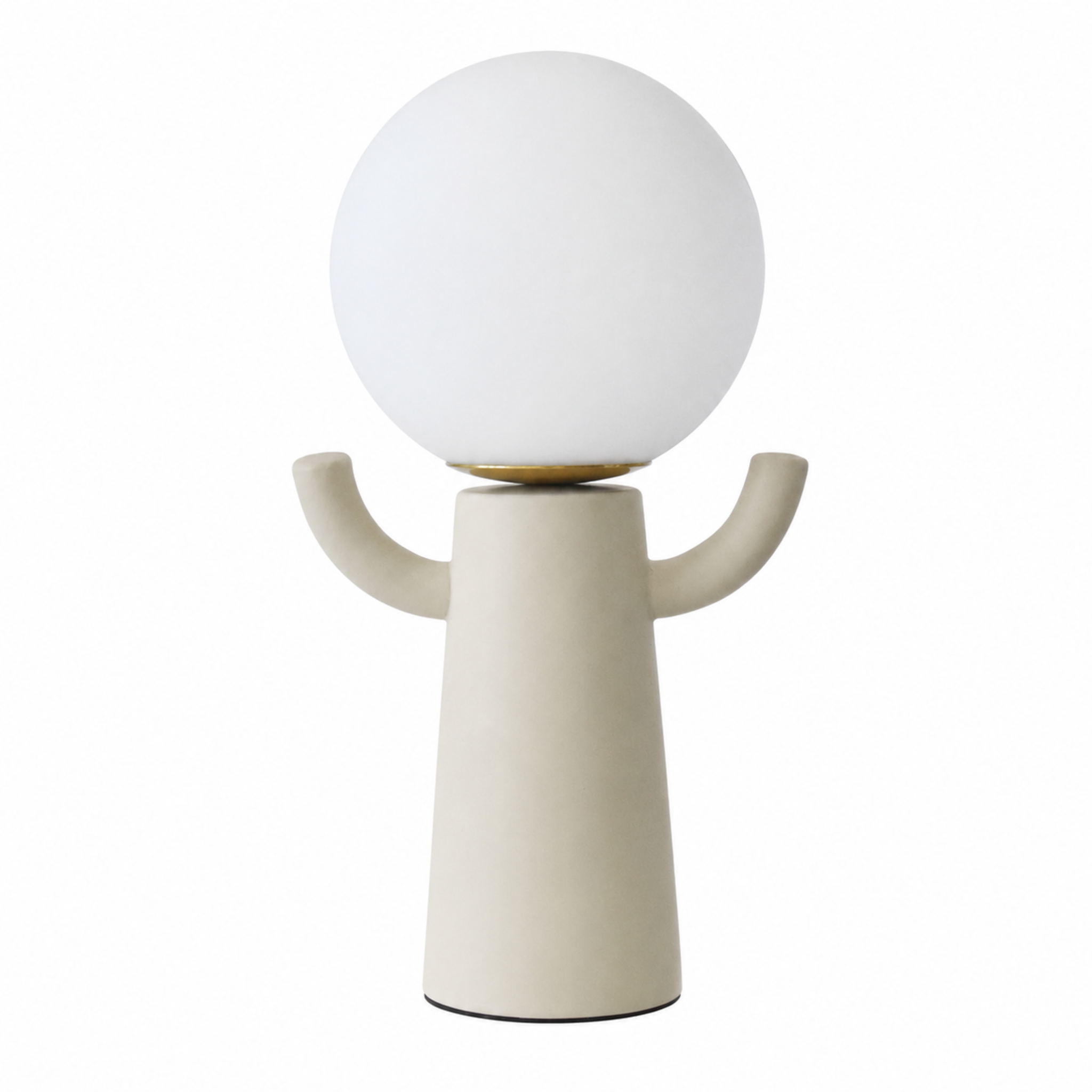 MAISON PAVANE Lampe en céramique blanc cassé-paul
