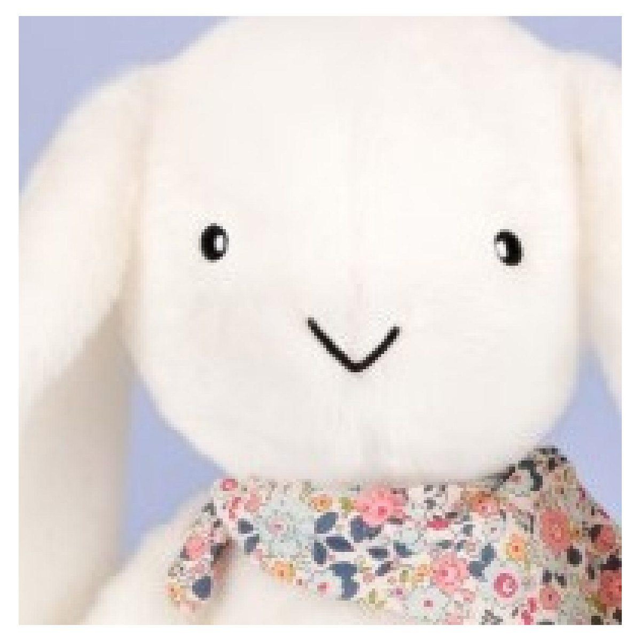 Voir la diapositive 2 : DOUDOU ET COMPAGNIE Lapin fleurette - blanc 50 cm