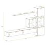 Voir la diapositive 3 : Paris Prix Meuble TV Mural Design  Switch XIX  310cm Gris & Naturel