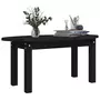 VIDAXL Table basse Noir 80x40x35 cm Bois massif de pin