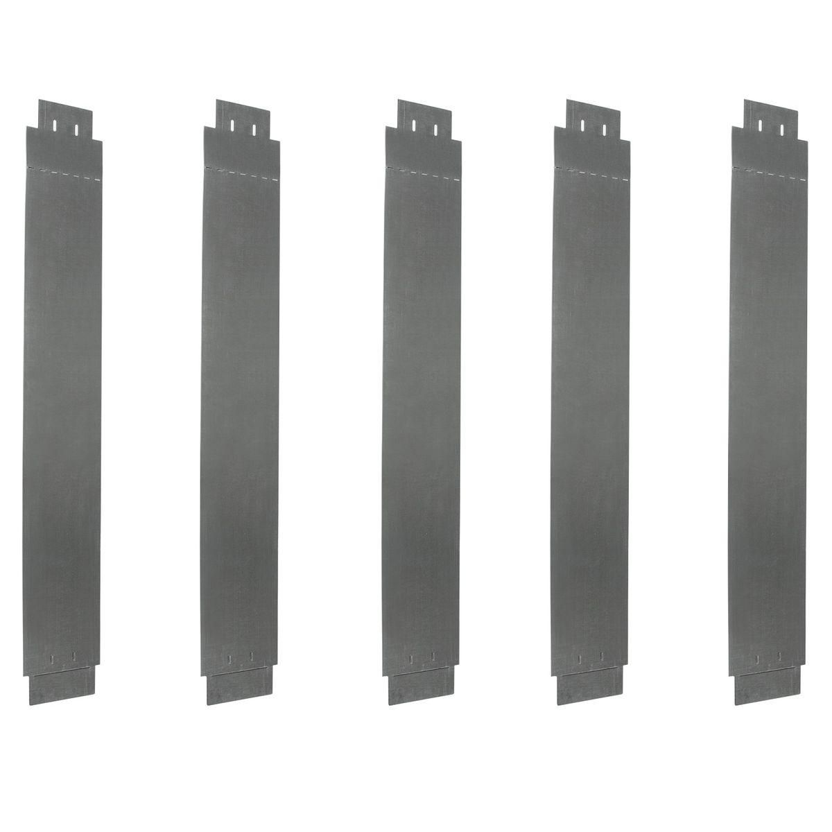 Inkazen Lot de 5 bordurettes métal (L)100cm (l)14cm (E)0.07cm