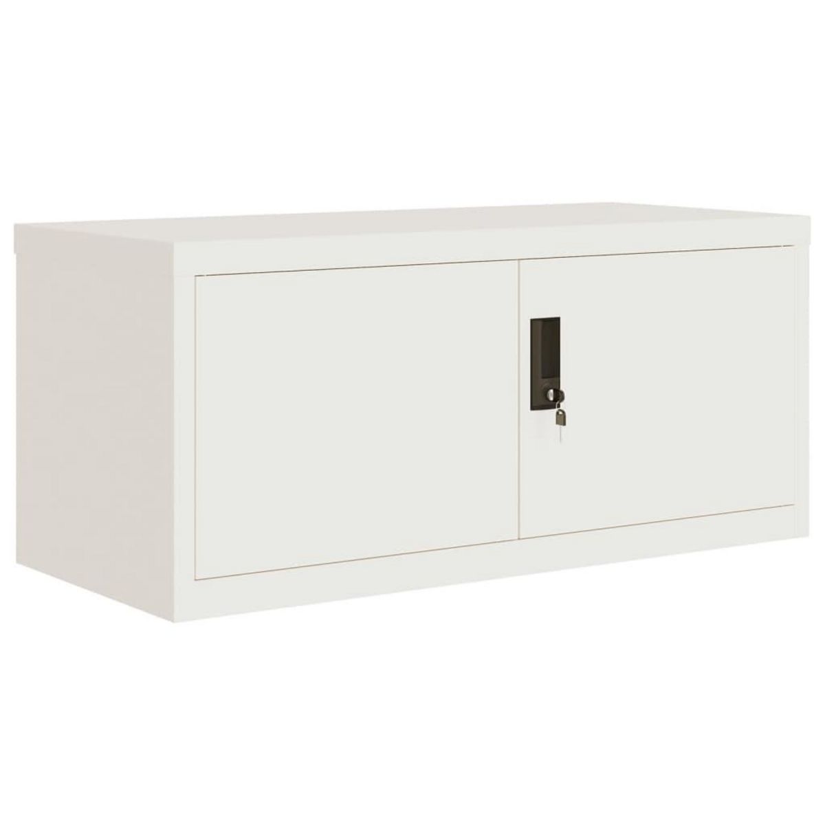 VIDAXL Classeur blanc 90x40x130 cm acier