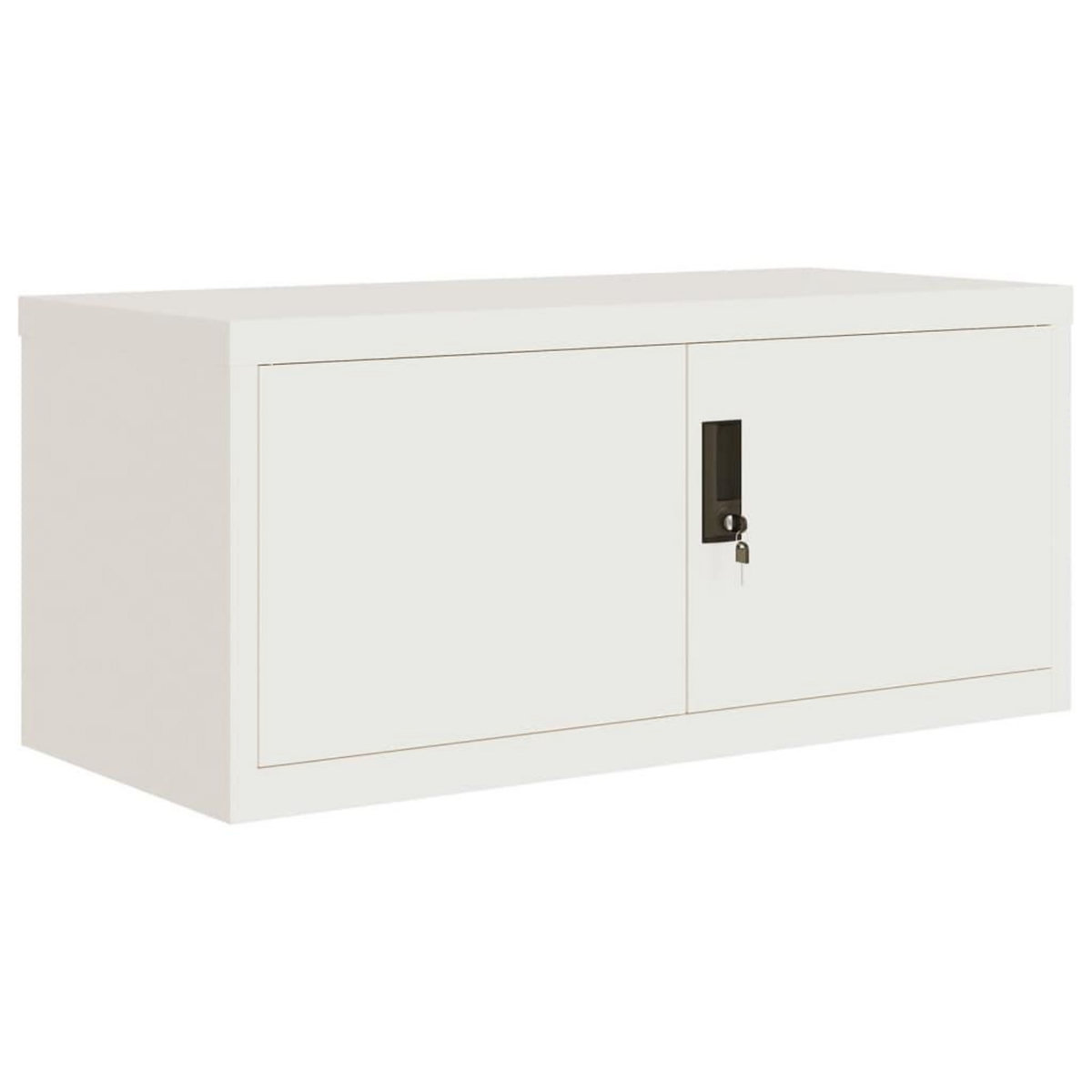 VIDAXL Classeur blanc 90x40x130 cm acier