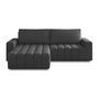 Voir la diapositive 4 : BEST MOBILIER Cordova - canapé d'angle gauche 4 places convertible avec coffre en velours