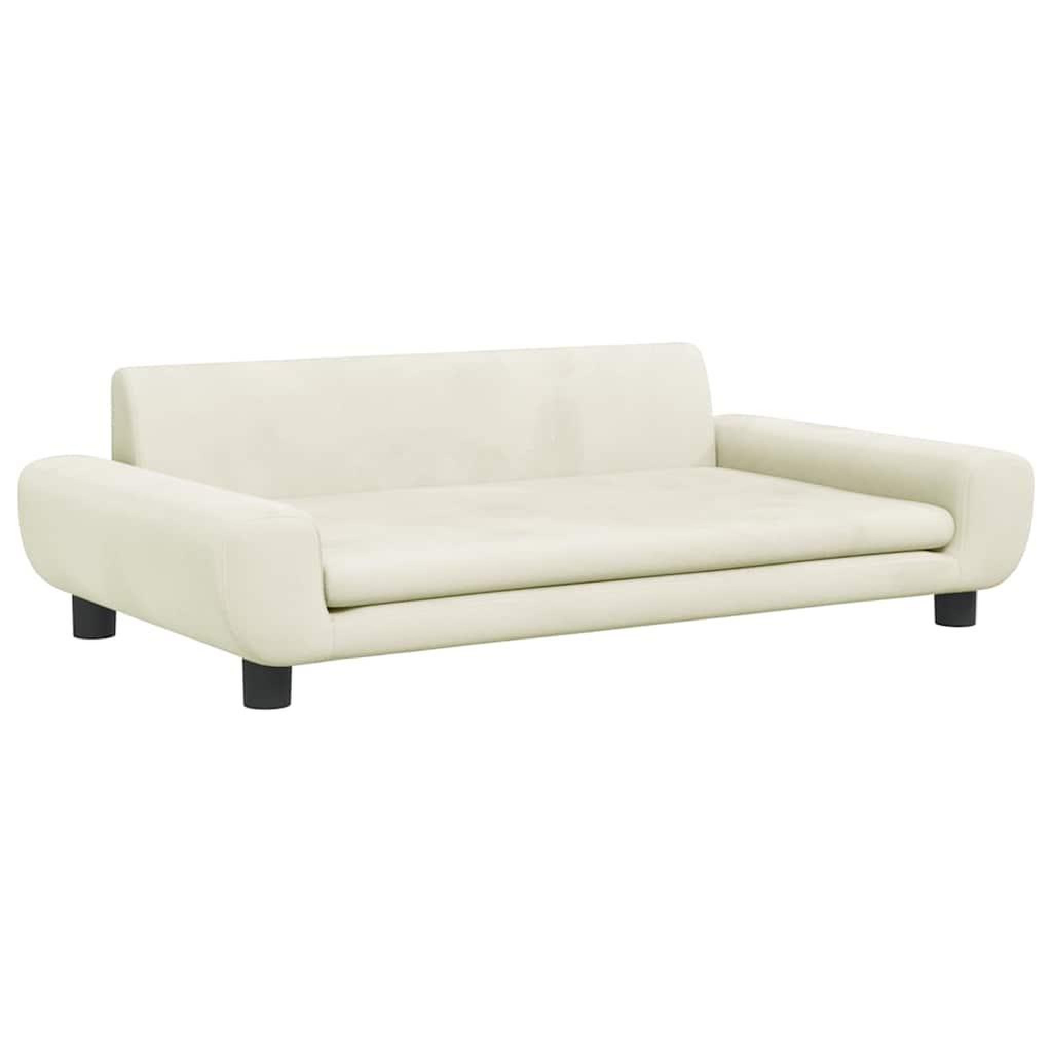 Voir la diapositive 2 : VIDAXL Lit pour chien creme 100x54x33 cm velours
