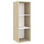 Voir la diapositive 5 : VIDAXL Ensemble de meubles TV 3pcs Blanc chene sonoma Bois ingenierie