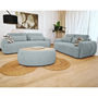 Voir la diapositive 4 : BEST MOBILIER Mahina - canapé droit 2 places - en tissu bouclette