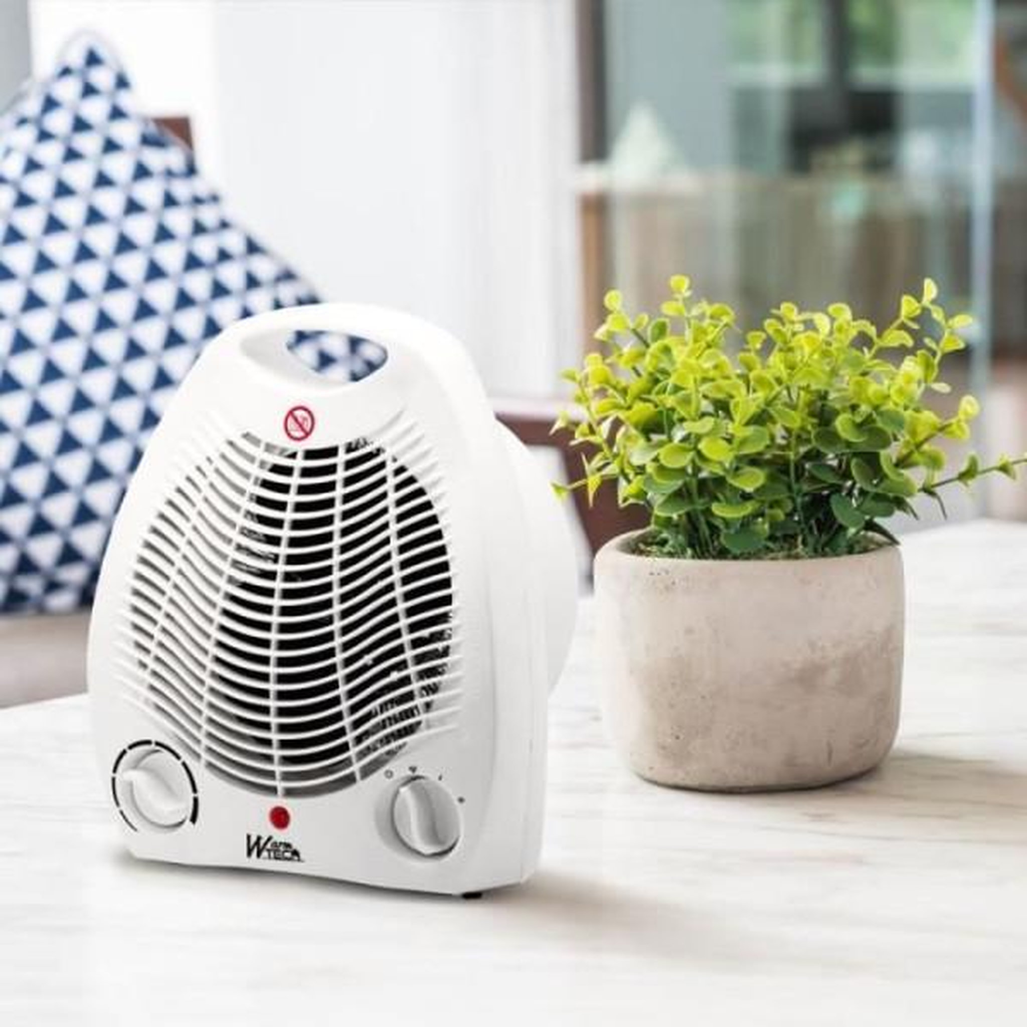 Voir la diapositive 4 : Warmtech Chauffage soufflant - 2000W - WARM TECH - 240V - Jusqu'a 15m3 - Blanc