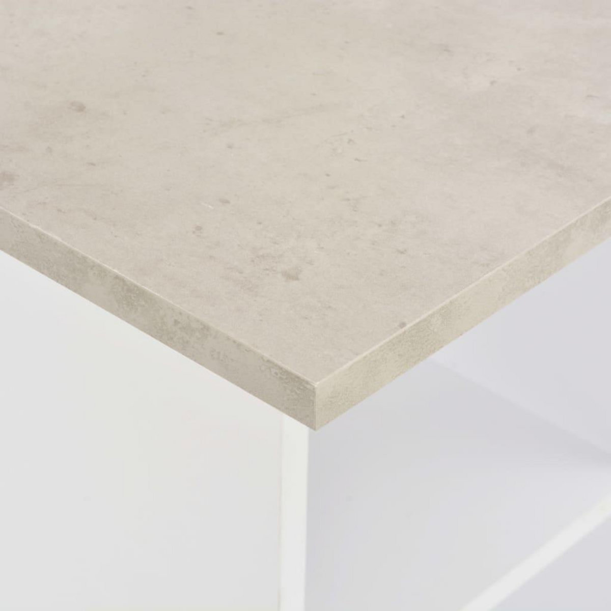 VIDAXL Table de bar Blanc et beton 60x60x110 cm