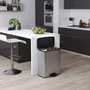 Voir la diapositive 1 : CURVER Curver Poubelle double à pédale Deco 26L+26L Argenté