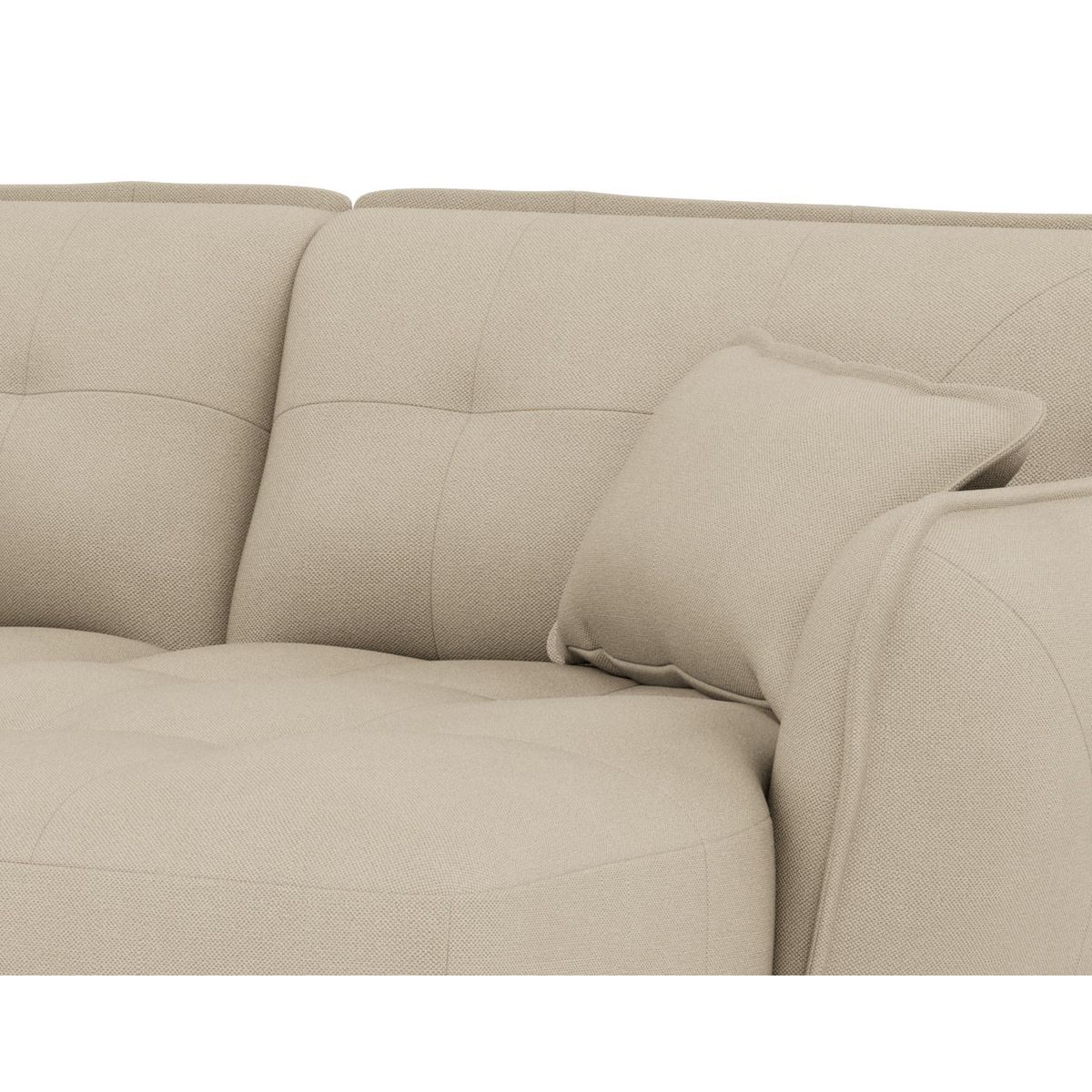 LISA DESIGN Thais - canapé droit 4 places avec double méridienne assise profonde en tissu texturé