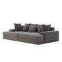 Voir la diapositive 6 : CONCEPT USINE Canapé 4 places assise profonde en velours côtelé gris anthracite CARDIFF