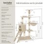 Voir la diapositive 6 : tectake Arbre à chat 144 cm avec griffoir et plateforme d'escalade beige
