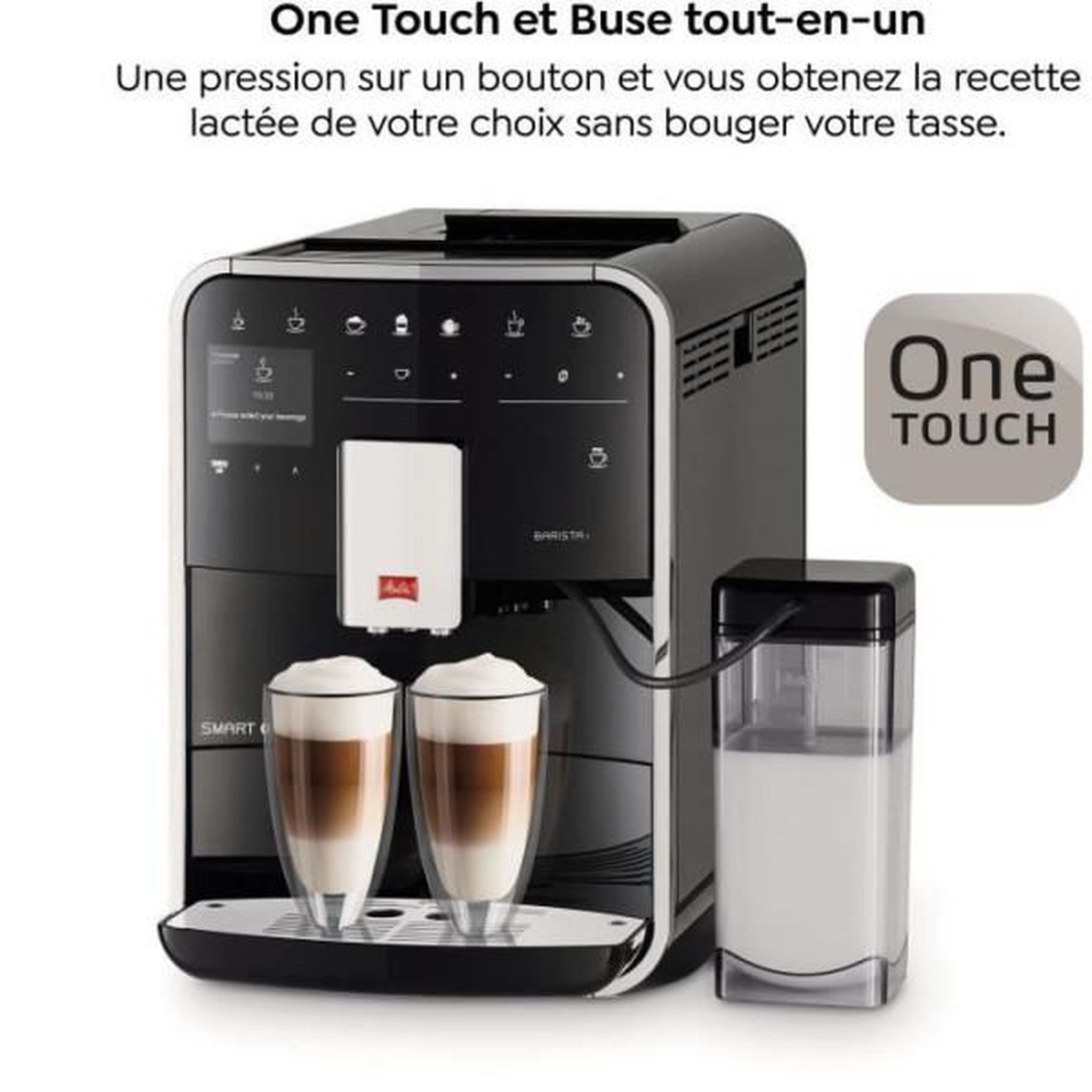 Voir la diapositive 3 : Melitta Machine a Cafe  automatique - MELITTA - Barista T Smart F830-102 - Noir