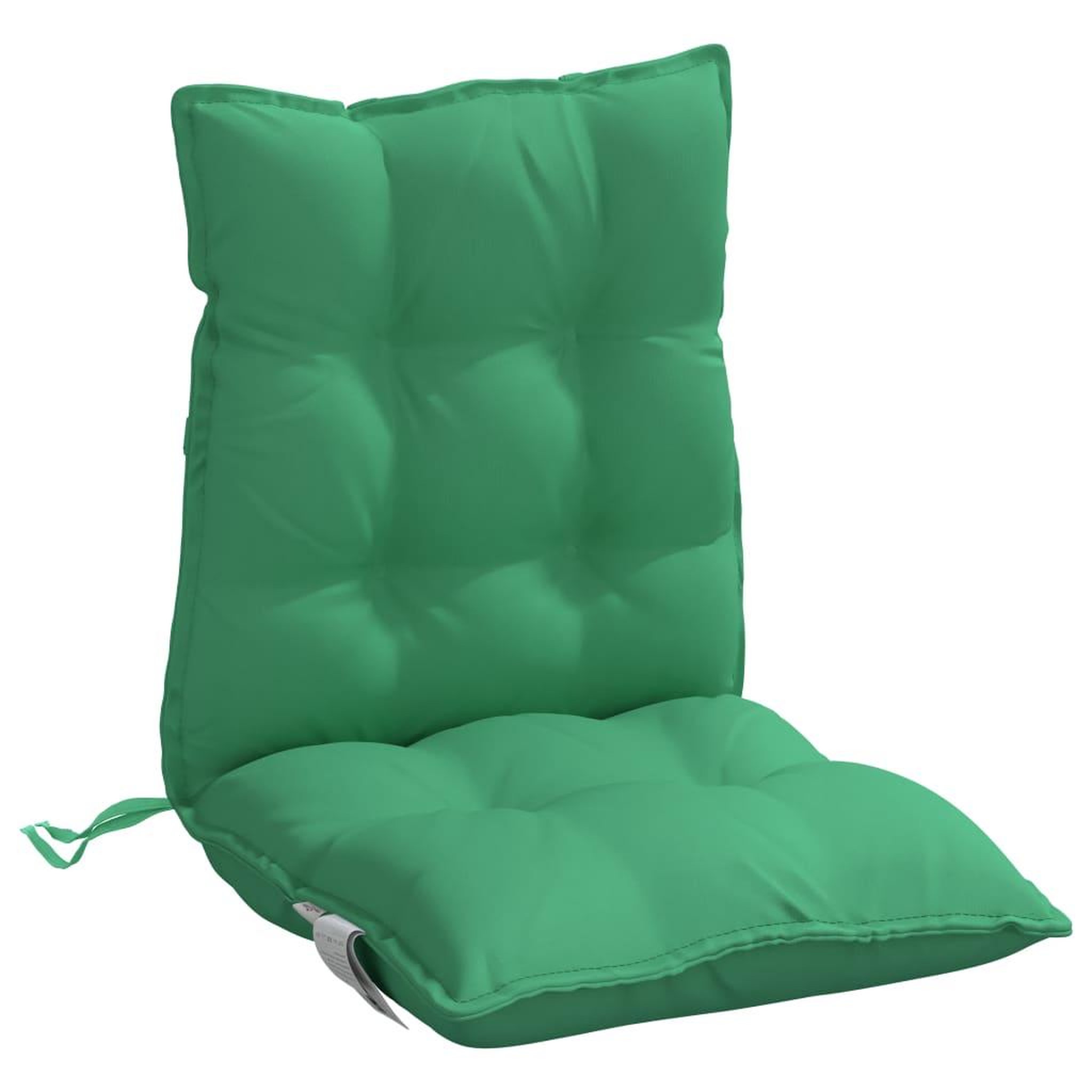 Voir la diapositive 5 : VIDAXL Coussins de chaise a dossier bas lot de 2 vert tissu oxford
