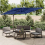 Voir la diapositive 1 : VIDAXL Parasol cantilever a double toit Bleu azure 400x300 cm