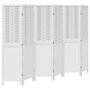 Voir la diapositive 2 : VIDAXL Cloison de separation 6 panneaux blanc bois de paulownia massif