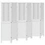 Voir la diapositive 2 : VIDAXL Cloison de separation 6 panneaux blanc bois de paulownia massif