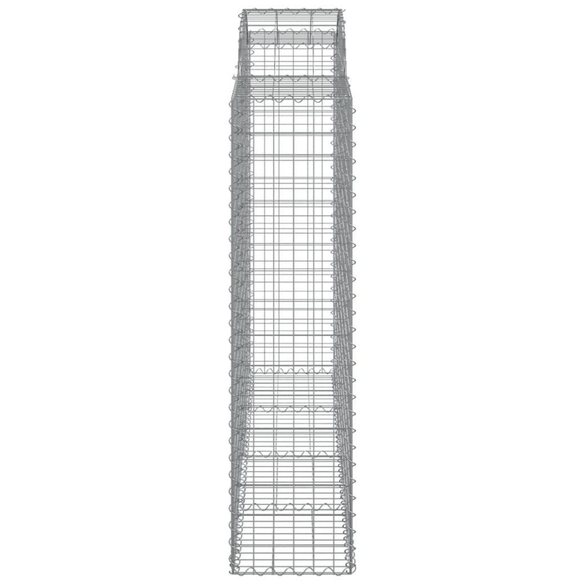 VIDAXL Paniers a gabions arques 18 pcs 200x50x160/180 cm Fer galvanise