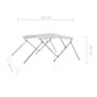 Voir la diapositive 6 : VIDAXL Auvent bimini a 3 arceaux Blanc 183x196x137 cm