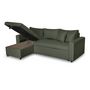 Voir la diapositive 4 : Canapé d'angle réversible convertible avec coffre en tissu ou velours GERALDINE 
