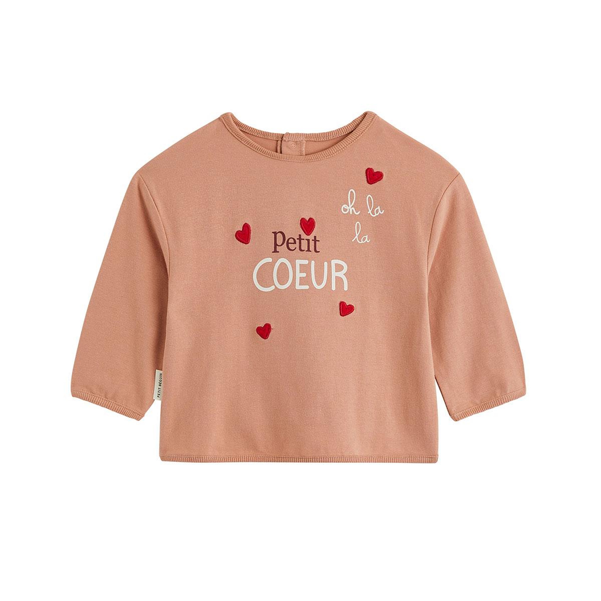 Voir la diapositive 3 : Petit BÃ©guin Lot de 2 t-shirts bébé manches longues aimée