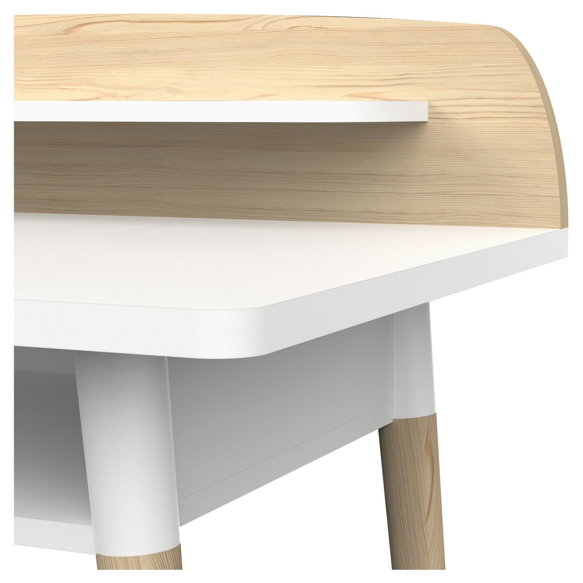 Voir la diapositive 3 : Bureau enfant 1 niche blanc L110 cm LINIA 