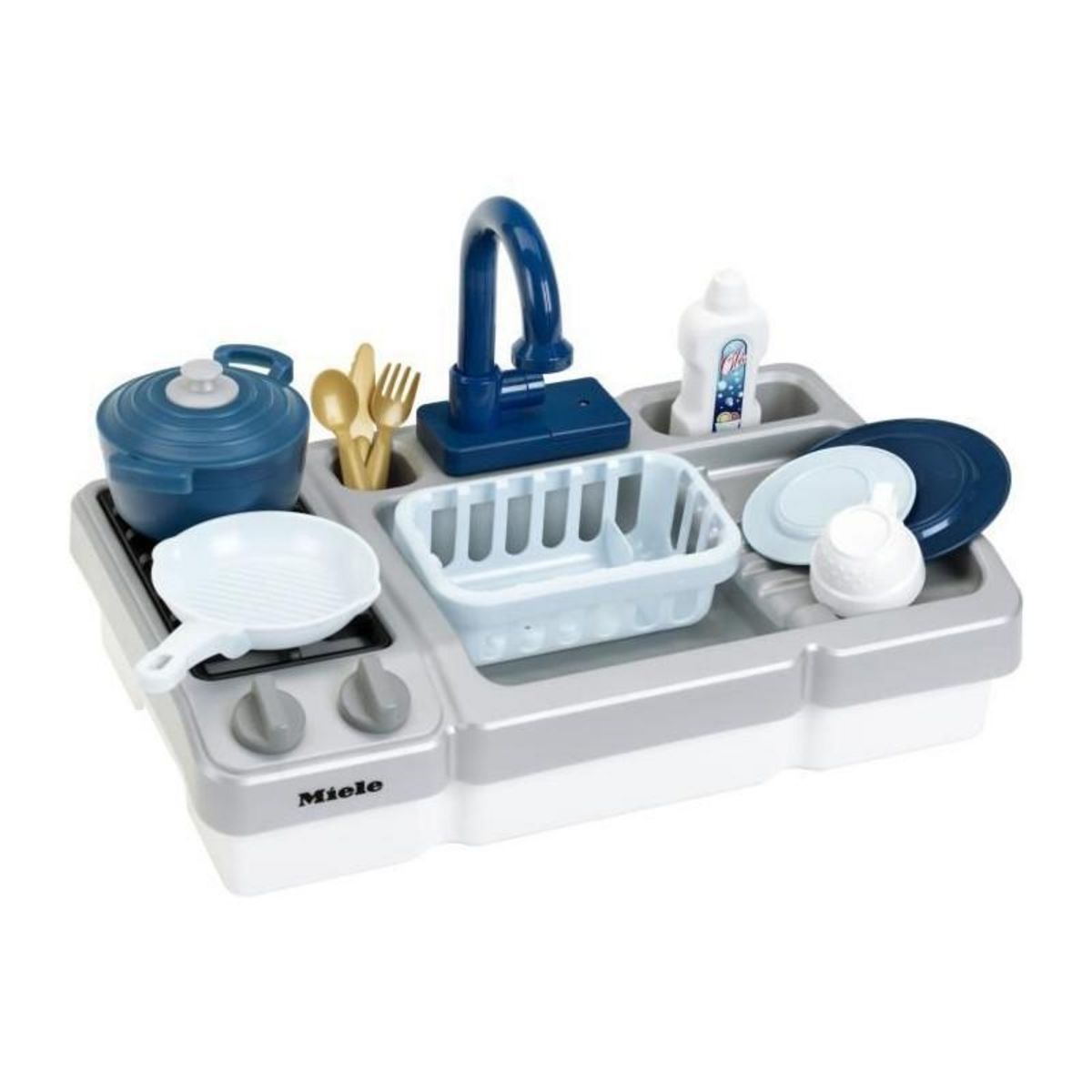 Klein Jouet d'évier - KLEIN - Évier de cuisine Miele avec robinet fonctionnel et accessoires - Livré avec de nombreux accessoires.