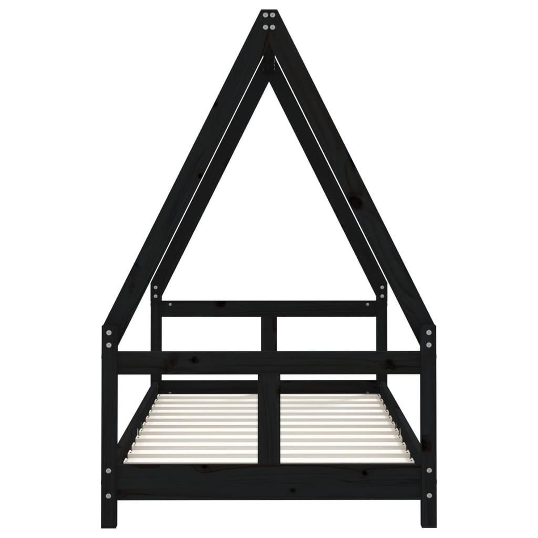 Voir la diapositive 4 : VIDAXL Cadre de lit pour enfant noir 80x160 cm bois de pin massif