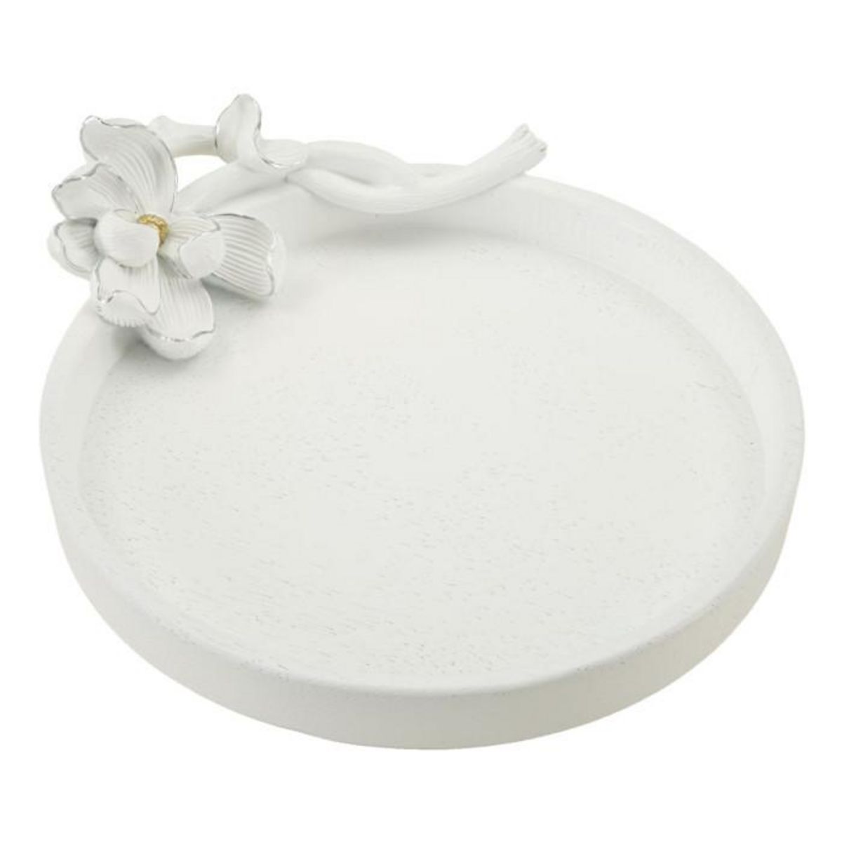 Paris Prix Vide-Poche Déco en Résine  Magnolia  24cm Blanc