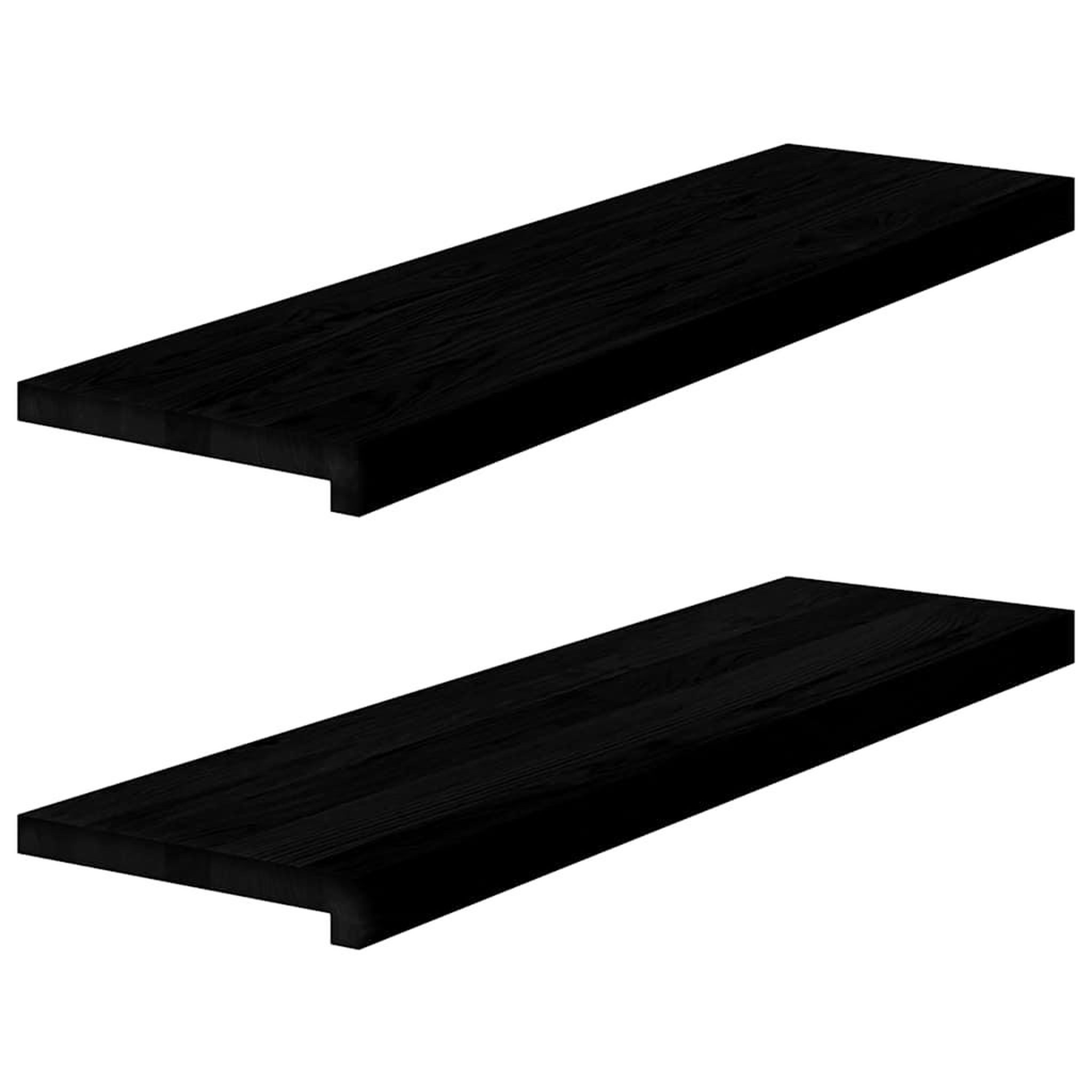 Voir la diapositive 2 : VIDAXL Marches d'escalier 2 pcs marron fonce 90x25x2 cm chene massif