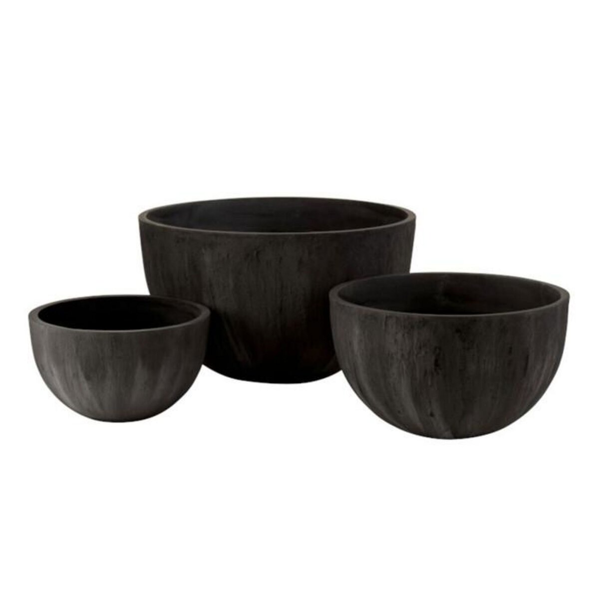 Paris Prix Lot de 3 Cache-Pots Design  Zera  59cm Noir