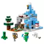 LEGO Minecraft 21243 Les pics gelés, Jouet Garçons et Filles 8 Ans, Cavernes des Montagnes, avec Figurines Steve, Creeper et Chèvre, et TNT, Biome Glacé