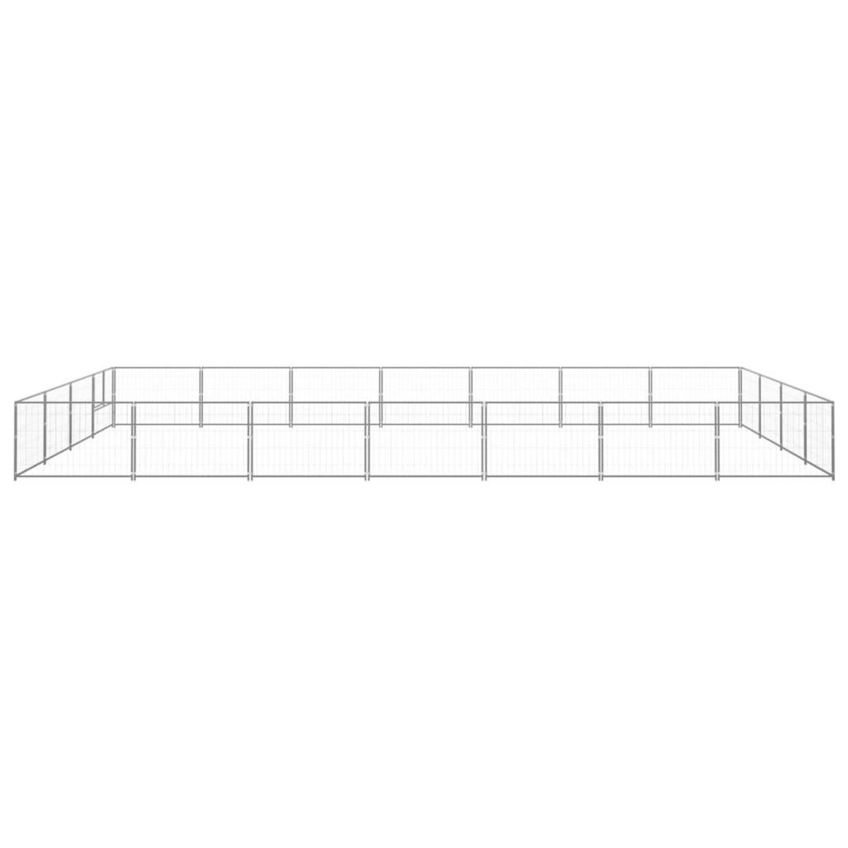 VIDAXL Chenil Argente 28 m² Acier